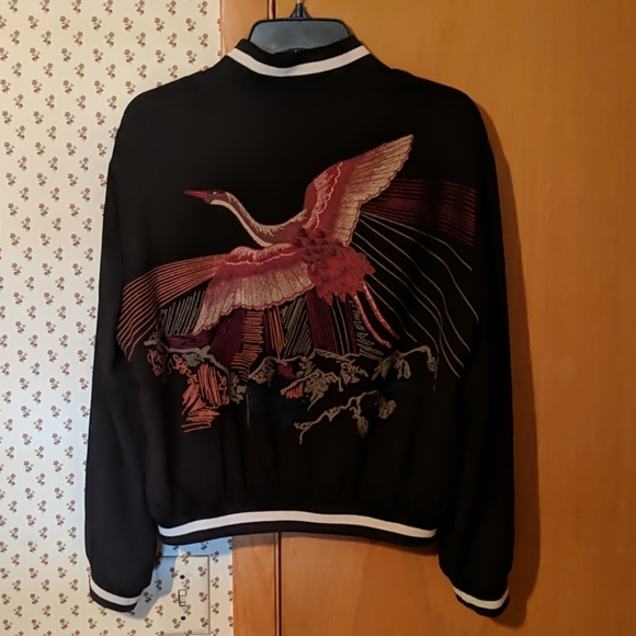 Zara Jackets & Blazers - Zara Basic Collection Embroidered Bomber Jacket